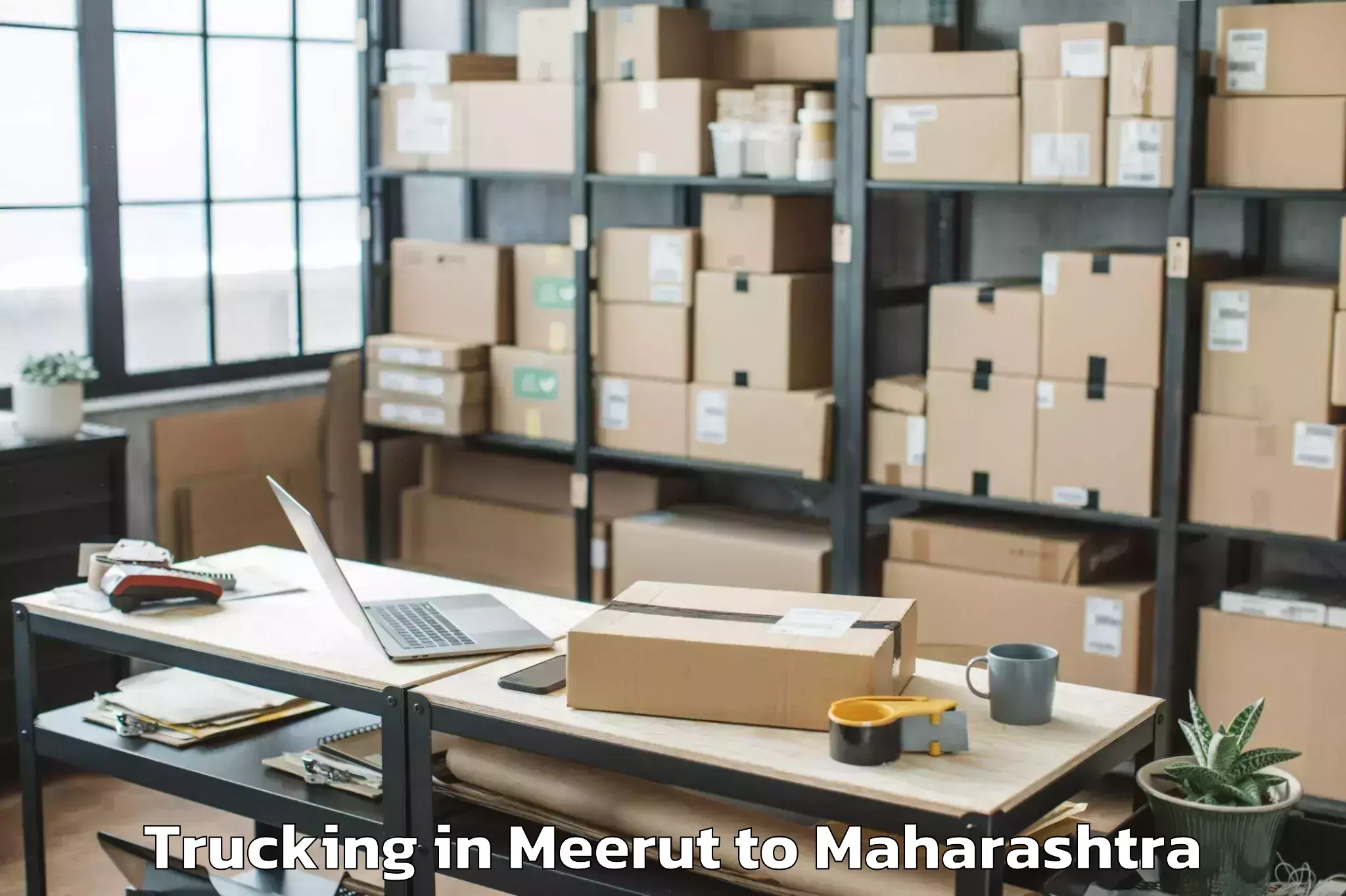 Easy Meerut to Boisar Trucking Booking